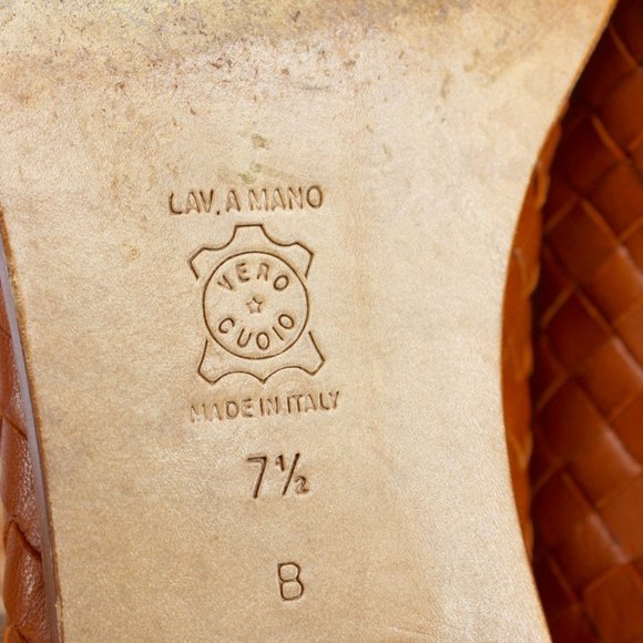 Vintage BOTTEGA VENETA Brown Intrecciato Woven Leather Driving Loafers - Picture 12 of 13